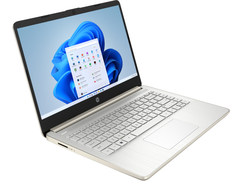 20C1 - HP OPP 14-inch Notebook FFplus PaleGold T HDcam nonODD nonFPR Win11 CoreSet FrontRight