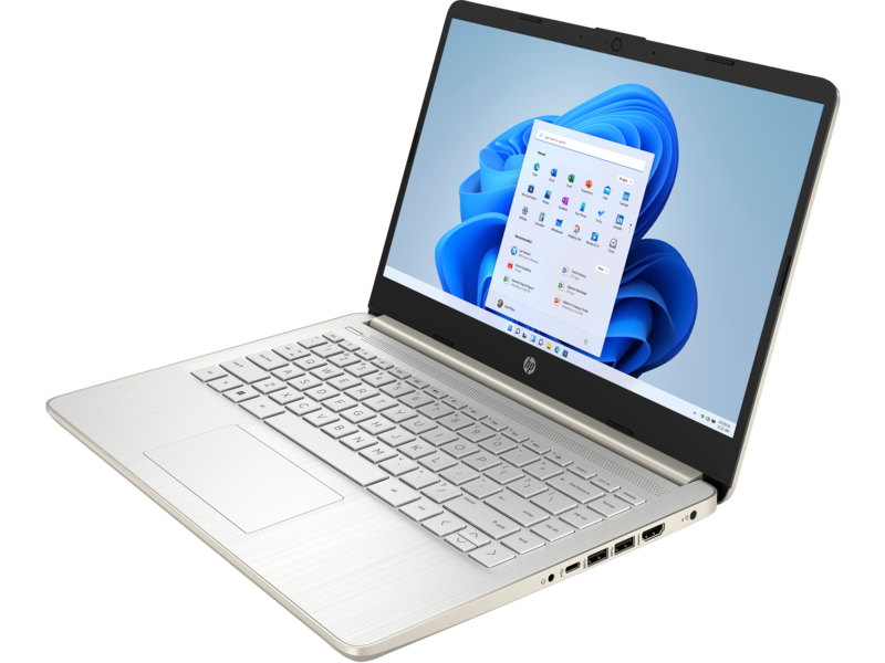 20C1 - HP OPP 14-inch Notebook FFplus PaleGold T HDcam nonODD nonFPR Win11 CoreSet FrontLeft
