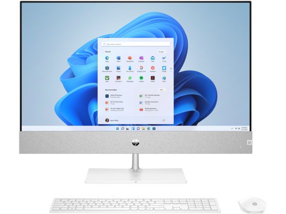 HP Home Desktop PCs, HP Pavilion 27-ca2055t AiO PC, Windows 11 Home, 27", Intel® Core™ i7, 16GB RAM, 512GB SSD, 1TB HDD, NVIDIA® GeForce RTX™ 3050, FHD