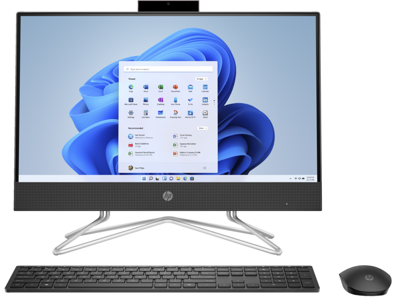 20C1 - HP OPP All in One 22-inch Desktop FF JetBlack T HDcam Win11 CoreSet Front