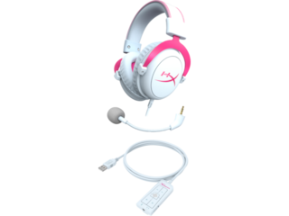 HyperX Cloud II - Gaming Headset (White-Pink)