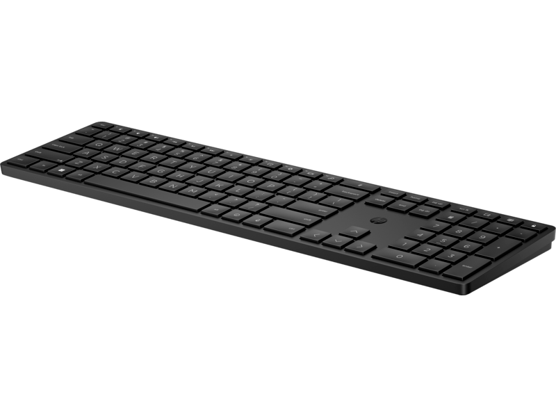 HP 450 Programlanabilir Kablosuz Klavye Jet Siyah Ön Sol