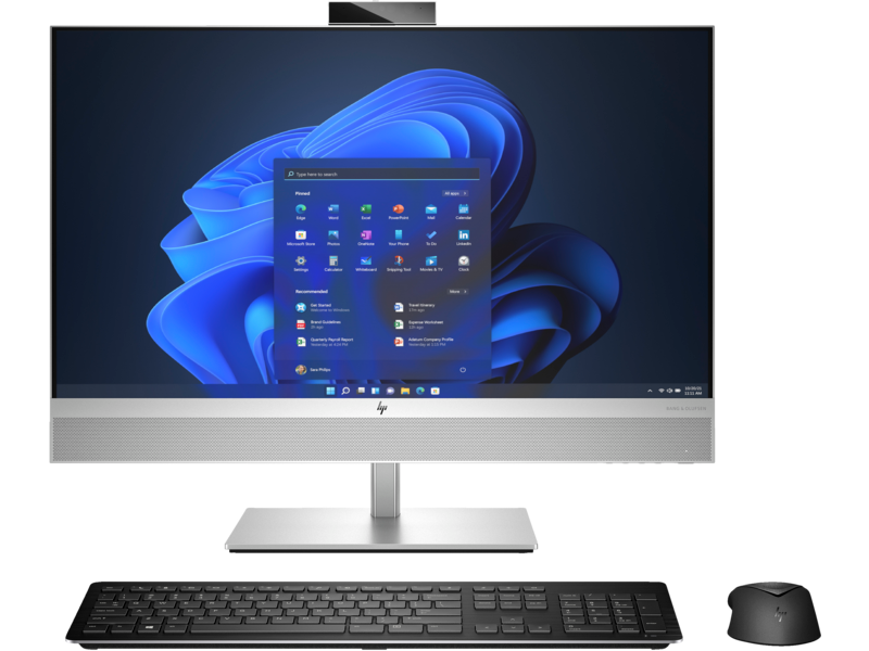 HP EliteOne 870 27 inch G9 All-in-One Desktop PC NaturalSilver NT IRcam nonODD Win11 KBM CoreSet Fro