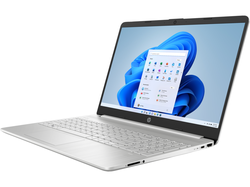 19C2 - HP OPP 15-inch Notebook NaturalSilver NT T HDcam nonODD FPR Win11S CoreSet FrontLeft