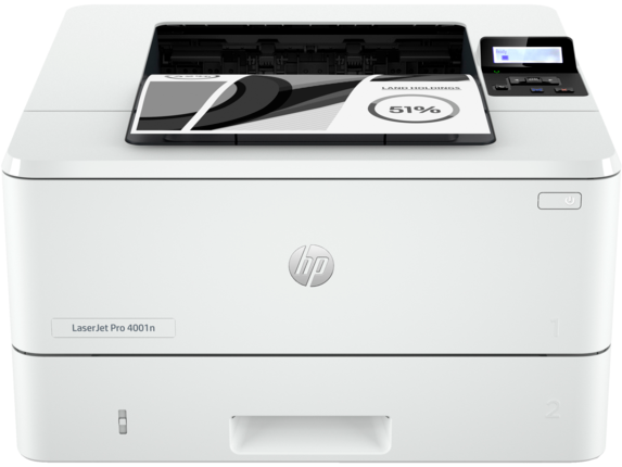 HP LaserJet Pro 4001n Printer with available 2 months Instant Ink|2-line back lit LCD graphic Display|2Z599F#BGJ