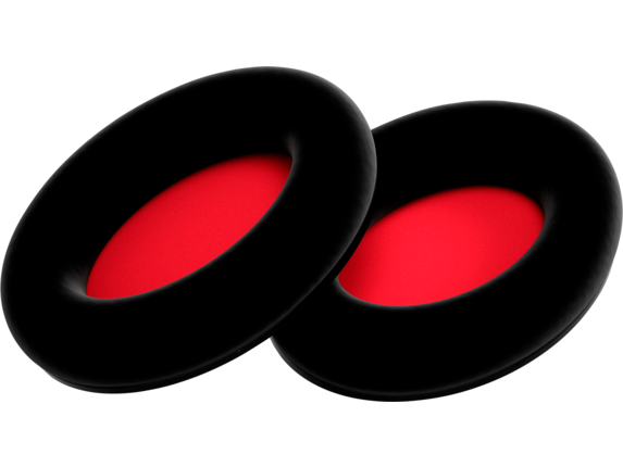 HyperX Velour Ear Cushions (Black-Red) - Cloud|4P5B5AA|HP