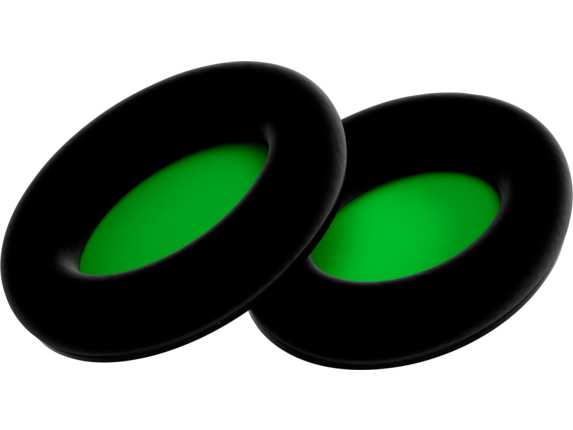 HyperX Velour Ear Cushions (Black-Green) - Cloud|4P5B7AA|HP