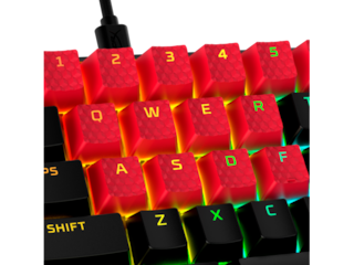 HyperX Rubber Keycaps - Gaming Accessory Kit - Red (US Layout)