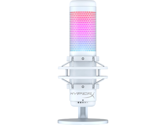 HyperX QuadCast S - USB Microphone (White-Grey) - RGB Lighting|519P0AA|HP