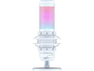 HyperX QuadCast S - USB Microphone (White-Grey) - RGB Lighting