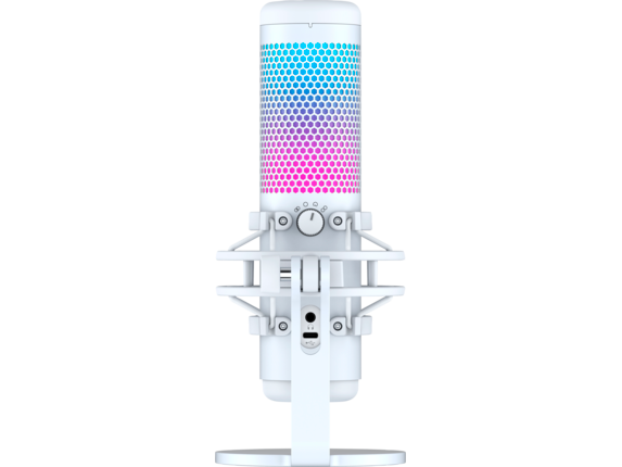 HyperX QuadCast S - USB Microphone (White-Grey) - RGB Lighting 