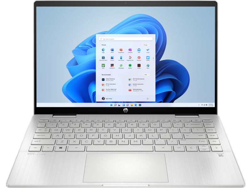 22C1 - HP Pavilion x360 14 inch 2-in-1 Laptop PC NaturalSilver FF WLAN nonFPR nonODD T NT Win11 Core