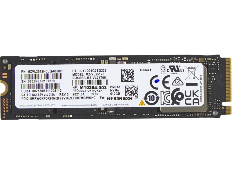 HP 512GB PCIe-4x4 NVMe M.2 SSD