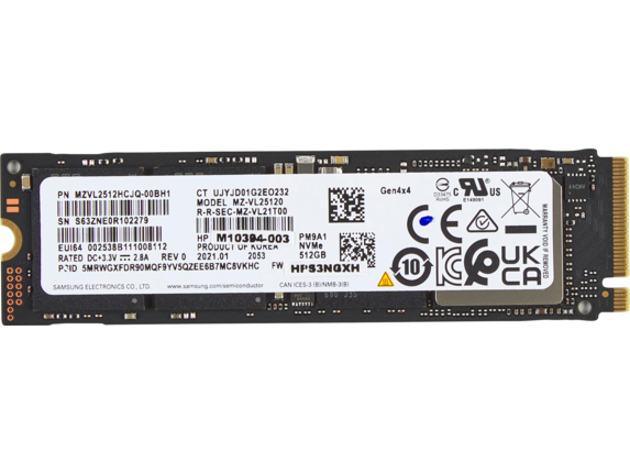 Image for HP 512GB PCIe-4x4 NVMe M.2 SSD from HP2BFED