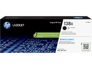 HP 138X Black LaserJet Toner Cartridge, W1380X