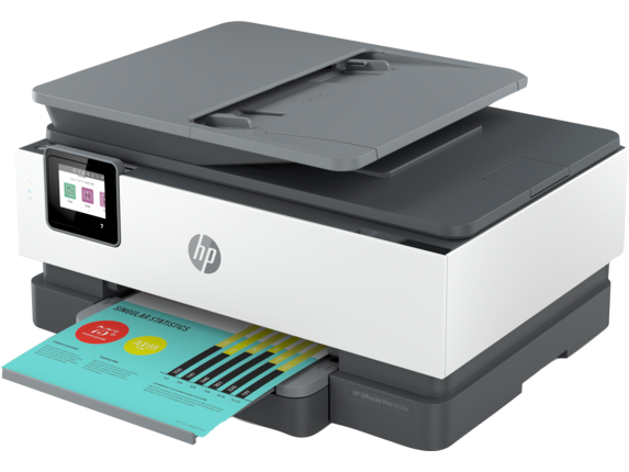 Series 2 of 5 Business Ink Printers, HP OfficeJet Pro 8034e All-in-One Printer with 1 Full Year Instant Ink with HP+