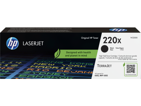 HP 220X W2200X fekete eredeti LaserJet toner kazetta 4202 4302 nyomtatókhoz (7500 old.)