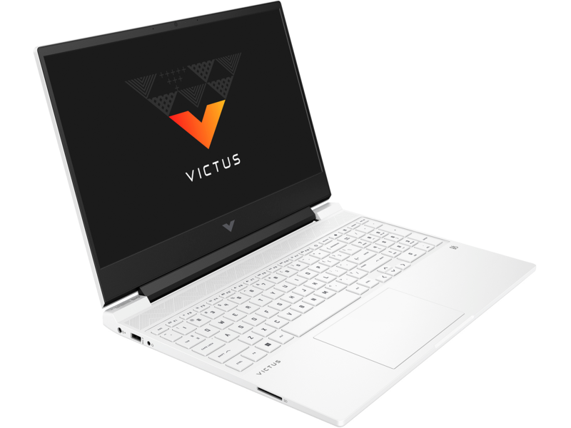 22C2 - Victus by HP 15.6 inch Gaming Laptop PC CeramicWhite FrontRight
