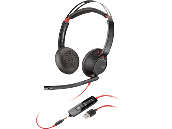 Audio/Multimedia and Communication Devices, Poly Blackwire 5220 USB-A Headset