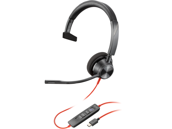 Audio/Multimedia and Communication Devices, Poly Blackwire 3310-M Microsoft Teams Certified USB-C Headset