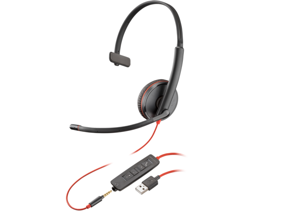 Audio/Multimedia and Communication Devices, Poly Blackwire C3215 USB-A BLK Headset