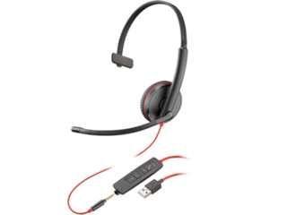 Poly Blackwire 3215 USB-A Cable Black Headset