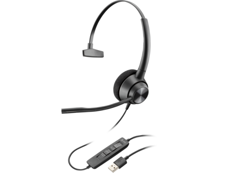 HP 767G1AA Poly EncorePro 310 monaurális USB-A Headset, TAA