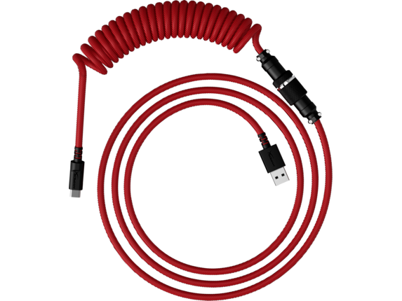 HyperX USB-C Coiled Cable Red-Black|6J677AA|HP HyperX