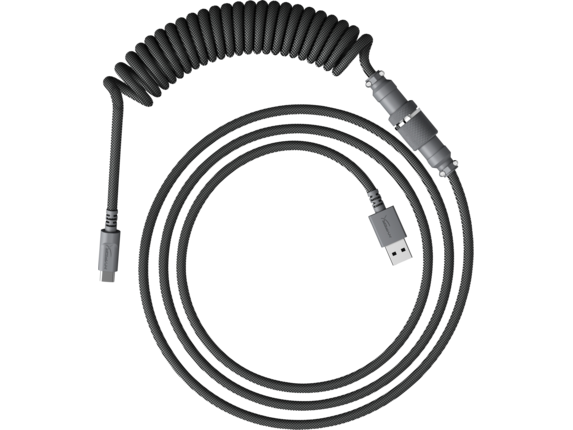 HyperX USB-C Coiled Cable Gray|6J678AA|HP HyperX