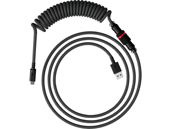 HyperX Keyboard Accessories, HyperX USB-C Coiled Cable Gray-Black