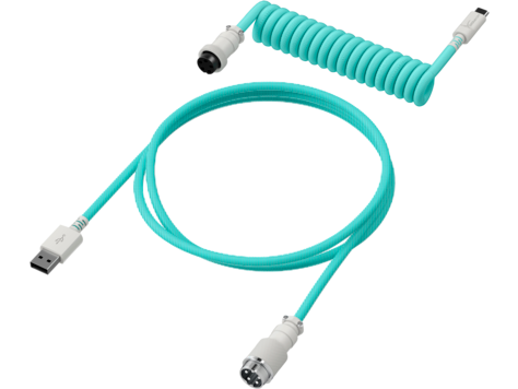 HP 6J681AA HyperX USB-C világoszöld-fehér spirálkábel