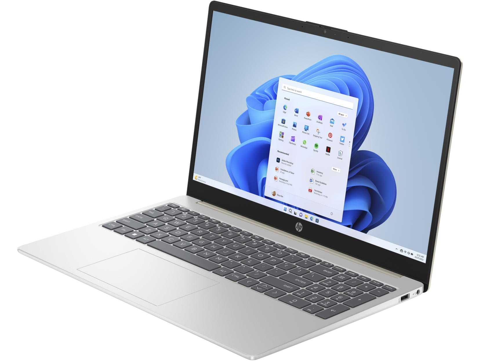 23C1 HP 15.6 inch Laptop PC AMD OPP FFPlus WarmGold NT HDcam nonFPR nonODD BackLit Win11 CoreSet Fro