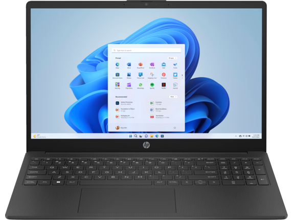 HP Laptop - 15z-fc000, 15.6" [Windows 11 Home, AMD Ryzen™ 5 7530U (up to 4.5 GHz, 16 MB L3 cache, 6 cores, 12 threads) + AMD Radeon™ Graphics, 8 GB DDR4-3200 SDRAM (2 X 4 GB), 128 GB PCIe® NVMe™ M.2 SSD]