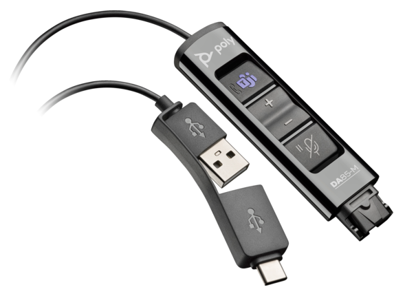 Audio, Poly DA85-M USB to QD Adapter