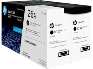 HP 26A 2-pack Black Original LaserJet Toner Cartridges