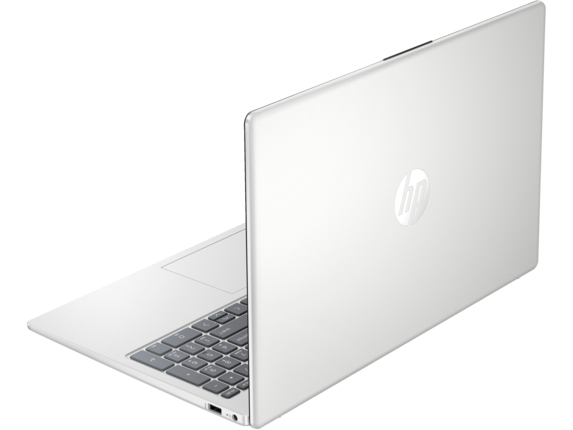 23C1 INTEL OPP HP 15.6 inch Laptop PC FFPlus NaturalSilver nonFPR nonODD CoreSet RearLeft WhiteBG