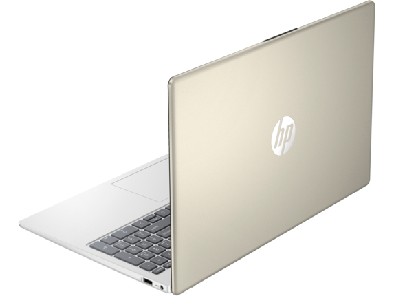 23C1 INTEL OPP HP 15.6 inch Laptop PC FFPlus WarmGold nonFPR nonODD CoreSet RearLeft WhiteBG