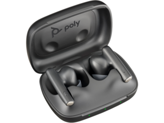 Poly Voyager Free 60 UC Carbon Black Earbuds, BT700 USB A adapter, Basic Charge Case