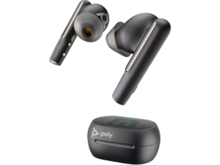 Poly Voyager Free 60+ UC Carbon Black Earbuds +BT700 USB-C Adapter +Touchscreen Charge Case