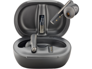 Poly Voyager Free 60 +Basic Carbon Earbuds Charge Case Black