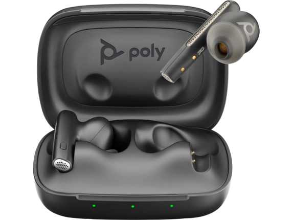 Audio, Poly Voyager Free 60 Carbon Black Earbuds +Basic Charge Case