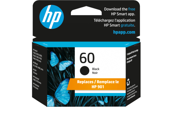 Ink Supplies, HP 60 Black Original Ink Cartridge, CC640WN#140