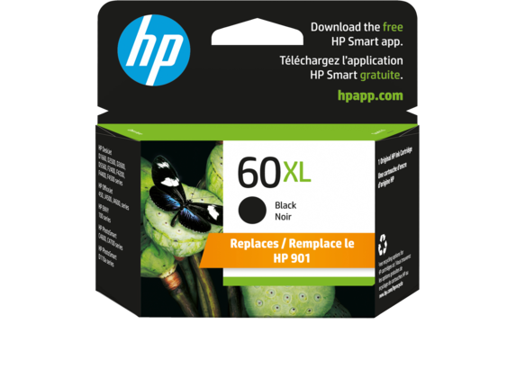 Image for HP 60XL High Yield Black Original Ink Cartridge from HP2BFED