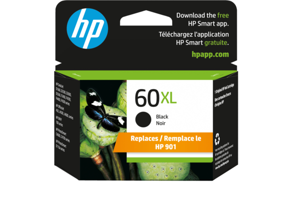 Ink Supplies, HP 60XL High Yield Black Original Ink Cartridge, CC641WN#140