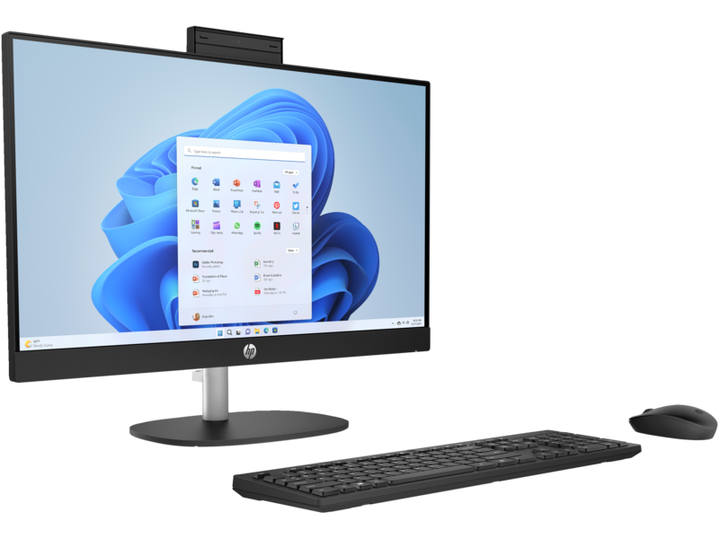 23C1-INTEL OPP HP 24 inch All-in-One Desktop PC JetBlack T NT Fixed CaptainCrunchWireless Win11 Core