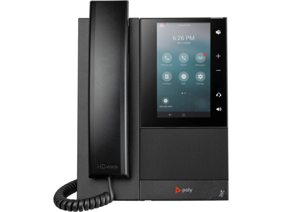 Voice, Poly CCX 505 Business Media Phone with Open SIP and PoE-enabled