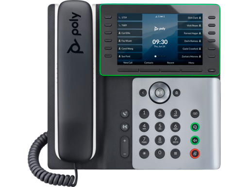 Poly Edge E550 IP Phone and PoE-enabled