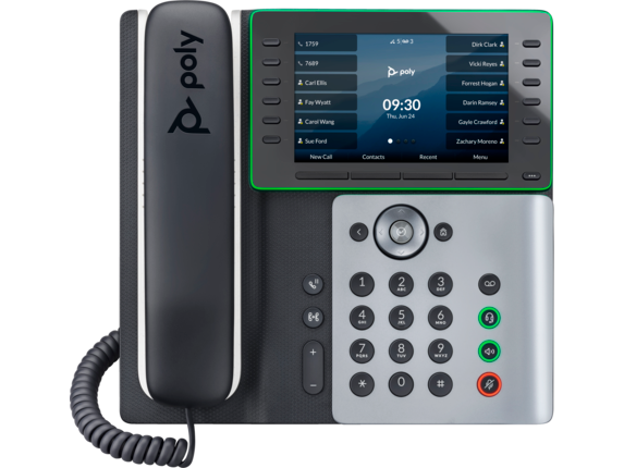 Poly Edge E550 IP Phone and PoE-enabled|82M91AA|HP Poly