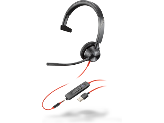Image for Poly Blackwire 3315 Microsoft Teams Certified USB-A Headset from HP2BFED