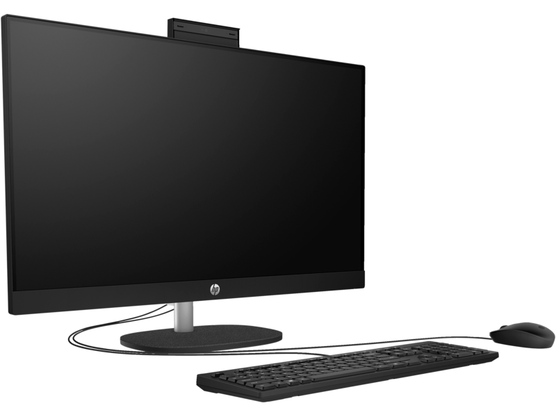 23C1-Intel OPP HP 27 inch All-in-One Desktop PC JetBlack T NT HAS CaptainCrunchWired CoreSet FrontRi